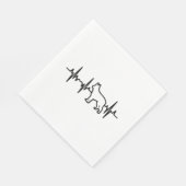 Serviette En Papier Coeur berger allemand (Coin)