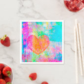 Serviette En Papier Coeur Boho (En situation)