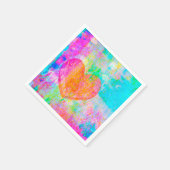 Serviette En Papier Coeur Boho (Coin)