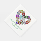 Serviette En Papier Coeur de billard Joyeux requin d'anniversaire (Coin)