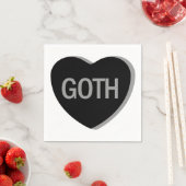 Serviette En Papier Coeur de bonbons - Goth (En situation)