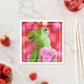 Serviette En Papier Cœur de Caméléon (Amour de toi) (En situation)