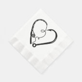 Serviette En Papier Coeur de la baie de pêche (Coin)