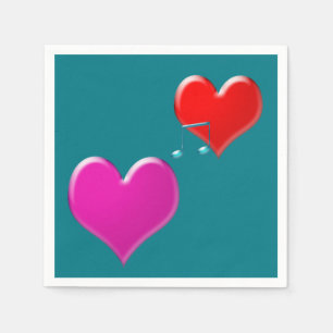 Serviette En Papier coeur de musique