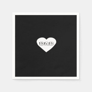 Serviette En Papier coeur de papa