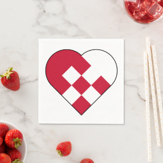 Serviette En Papier Coeur de Yule scandinave