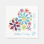 Serviette En Papier Coeur des fleurs (Devant)