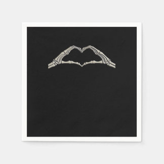 Serviette En Papier Coeur des mains osseuses actif