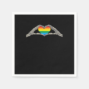 Serviette En Papier Coeur des mains osseuses actif