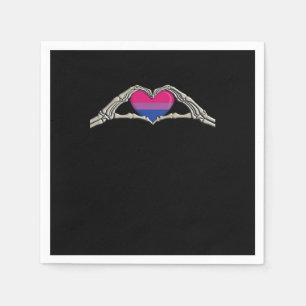 Serviette En Papier Coeur des mains osseuses Goth bisexuel