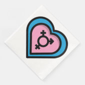 Serviette En Papier Coeur des serviettes Trans Pride (Coin)