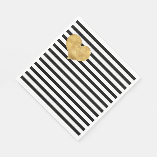 Serviette En Papier Coeur d'or à la française (Coin)