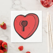 Serviette En Papier Coeur du clavier (En situation)