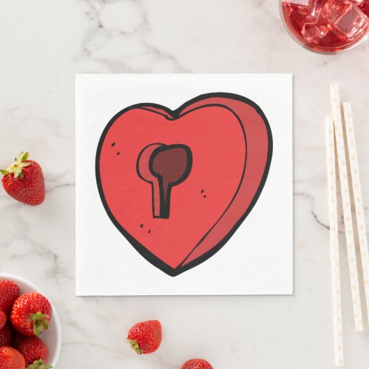 Serviette En Papier Coeur du clavier (En situation)