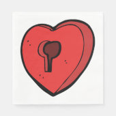 Serviette En Papier Coeur du clavier (Devant)