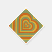 Serviette En Papier Coeur en couche Super rétrogradé vert muet (Coin)