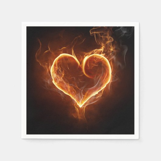 Serviette En Papier Coeur flamboyant (Devant)