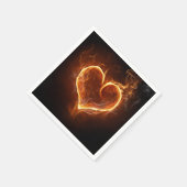 Serviette En Papier Coeur flamboyant (Coin)