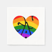 Serviette En Papier Coeur gay (Devant)