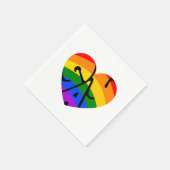 Serviette En Papier Coeur gay (Coin)