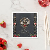 Serviette En Papier Coeur gothique étonnant (En situation)