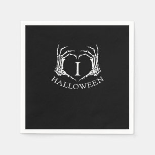 Serviette En Papier Coeur Halloween Squelette Costume main Hommes Femm