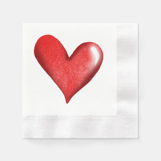 Serviette En Papier Coeur mariage (Devant)