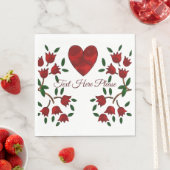 Serviette En Papier Coeur néerlandais (En situation)