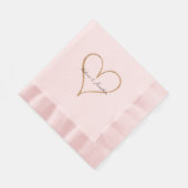 Serviette En Papier Coeur Parties scintillant or (Coin)