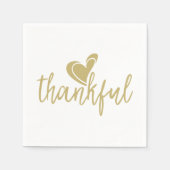 Serviette En Papier coeur reconnaissant action de grâces (Devant)