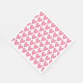 Serviette En Papier Coeur rose (Coin)