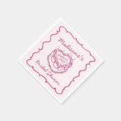 Serviette En Papier Coeur rose rétro Coquette gâteau cerise Shoot nupt (Coin)
