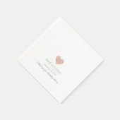 Serviette En Papier Coeur rose simple et élégant lors d'une fête de ma (Coin)