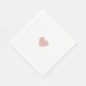Serviette En Papier Cœur Rose Simple Moderne (Coin)