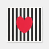 Serviette En Papier Coeur rouge (Devant)