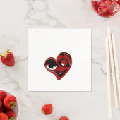 Serviette En Papier Coeur rouge Abstrait (En situation)