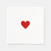 Serviette En Papier Cœur Rouge de la Saint-Valentin (Devant)