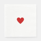 Serviette En Papier Cœur Rouge Simple Moderne (Devant)