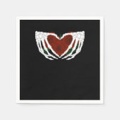 Serviette En Papier Coeur squelettique (Devant)