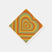 Serviette En Papier Coeur Super en couche rétro (Coin)