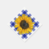 Serviette En Papier Coeur Tournesol Ladybug sur Buffalo Plaid (Coin)