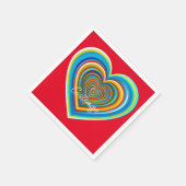Serviette En Papier Coeur valentin multicolore Thunder_Cove (Coin)