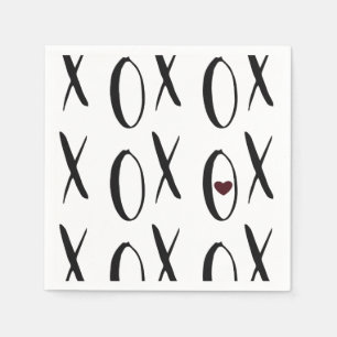 Serviette En Papier Coeur XOXO