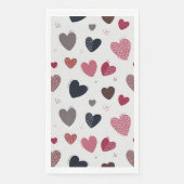 Serviette En Papier Coeurs 3 (Devant)