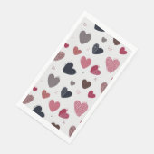 Serviette En Papier Coeurs 3 (Coin)