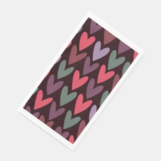 Serviette En Papier Coeurs 6 (Coin)