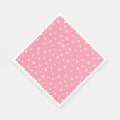 Serviette En Papier Coeurs aquarelle - rose poli (Coin)