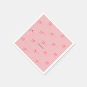 Serviette En Papier Coeurs colorés "XOXO" Saint Valentin (Coin)