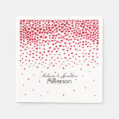 Serviette En Papier Coeurs Confetti (Devant)