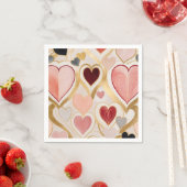 Serviette En Papier Coeurs d'amour (En situation)